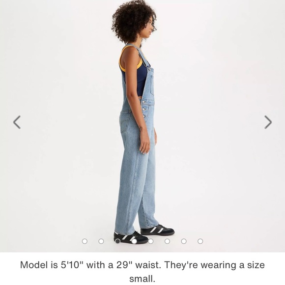 NWT Levi’s Light Wash Denim Overalls SIZE SMALL - Picture 2 of 4